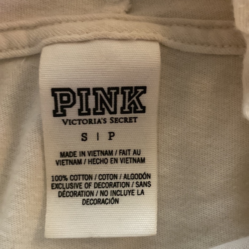 Victoria’s Secret Pink Hoodie in Cream and Rose Gold, Small - Picture 6 of 6
